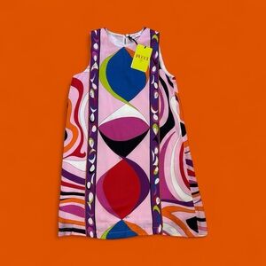 PUCCI PESCI AND MARMO-PRINT DRESS
